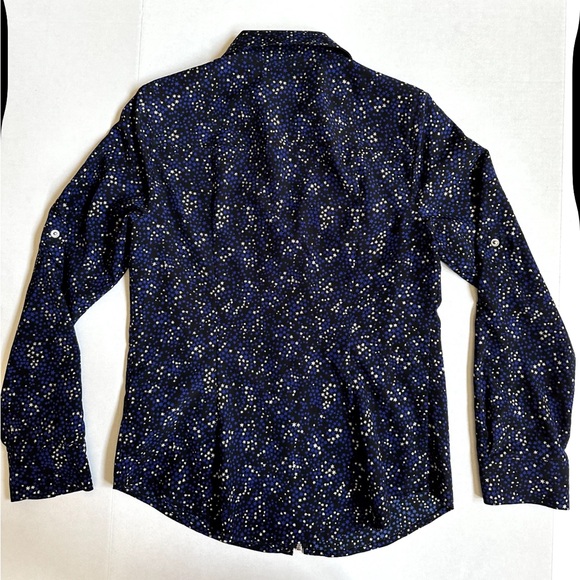 Michael Kors Navy and Gold Women's Full Zip Top Size M - Picture 6 of 12